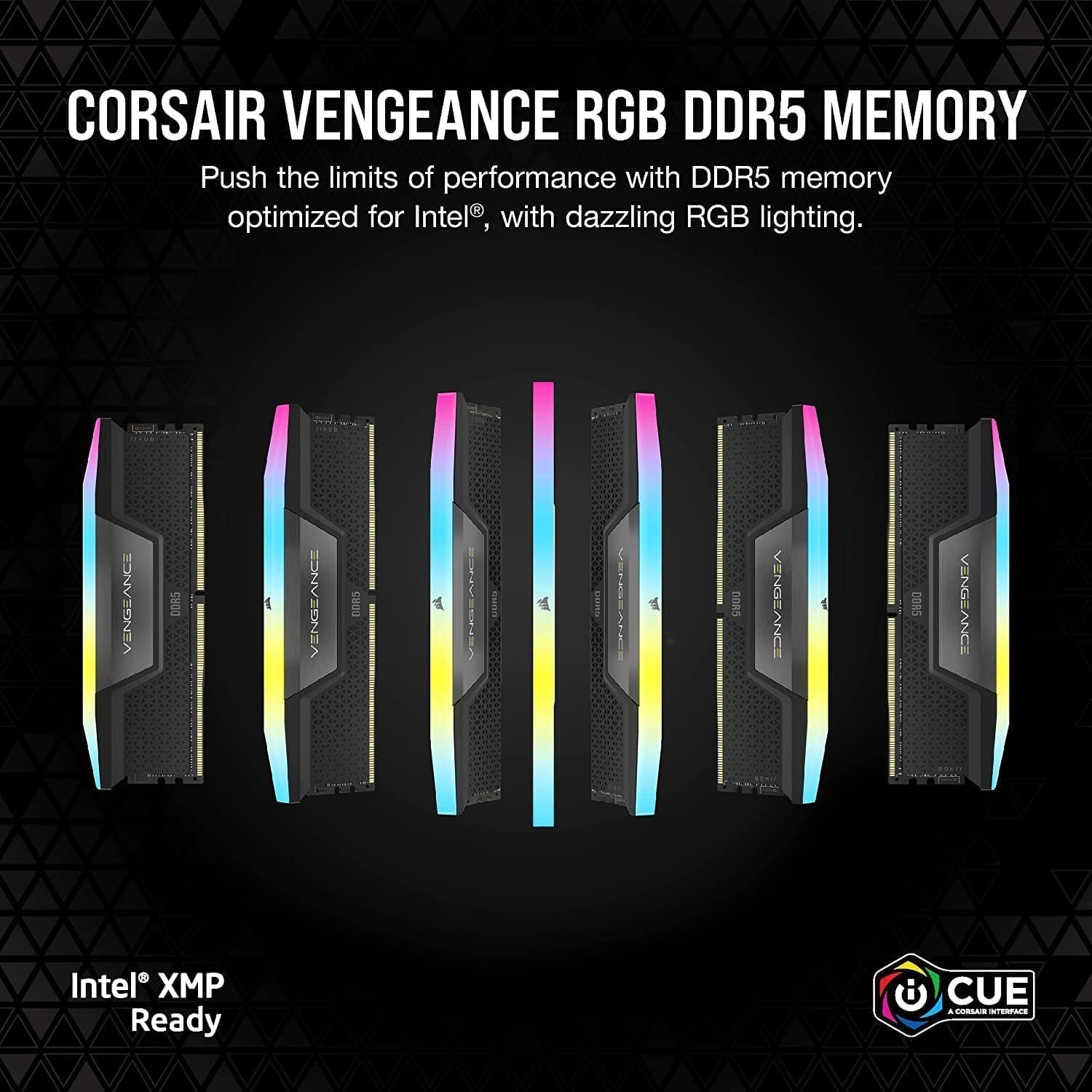 CORSAIR Vengence RGB DDR5 RAM 32GB (2x16GB) 6000MHz CL36-44-44-96 1.35V Intel XMP 3.0 Computer Memory – Black (CMH32GX5M2E6000C36) - Image 5
