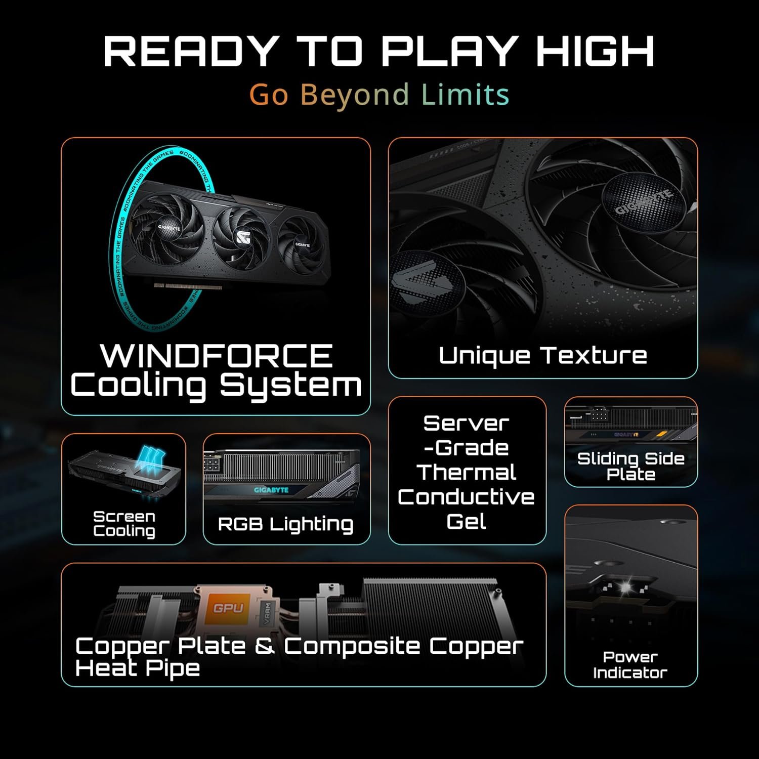 GIGABYTE Radeon RX 9060 XT Gaming OC 16G Graphics Card, PCIe 5.0, 16GB GDDR6, GV-R9060XTGAMING OC-16GD Video Card - Image 5
